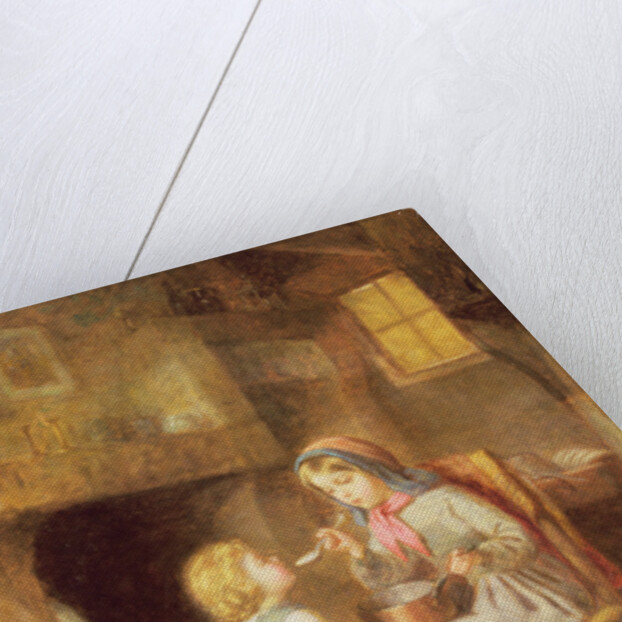 Young Girl Feeding a Toddler by Paul Seignac