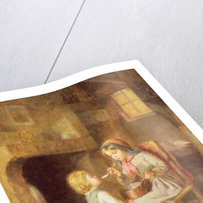 Young Girl Feeding a Toddler by Paul Seignac