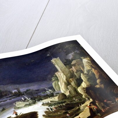 A Mountainous Estuary Landscape by Paul Brill or Bril