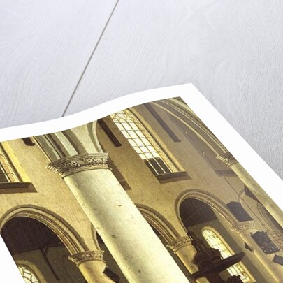 Interior of the Oude Kerk in Delft by Hendrik Cornelisz. van Vliet