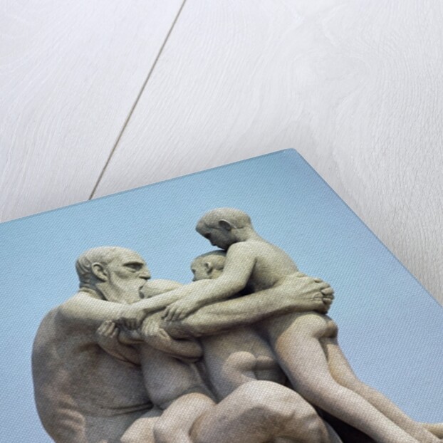 Old Man Embracing Four Young Boys by Gustav Vigeland