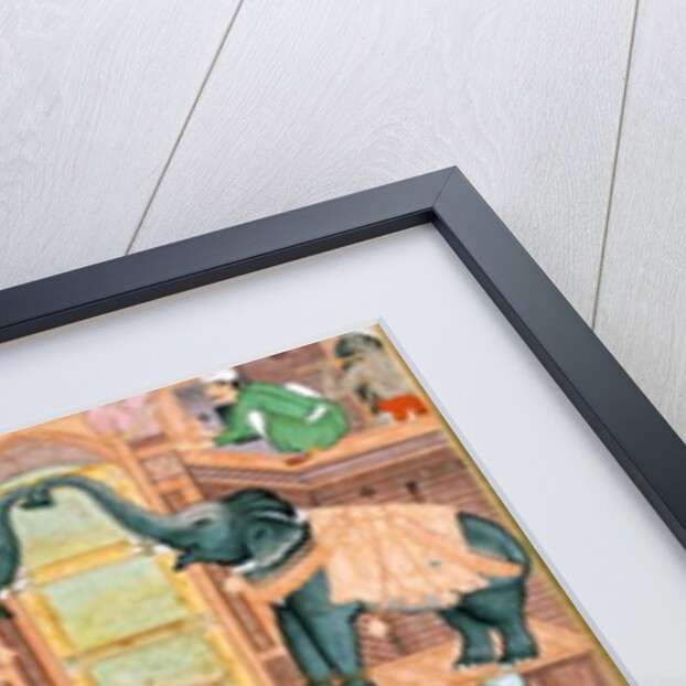 The building of the Fathpur Sikri Palace by Indian School