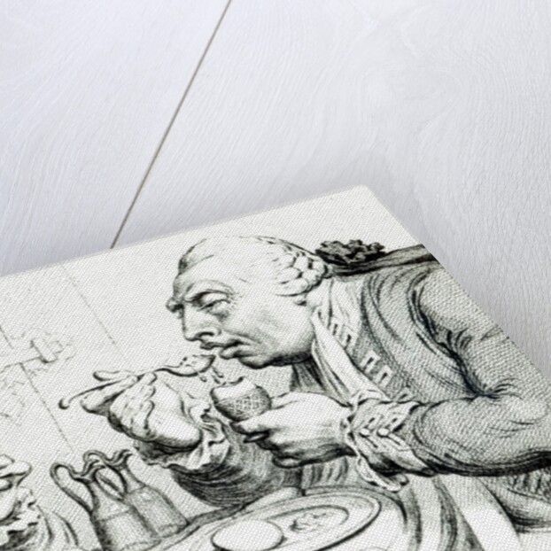 Temperance Enjoying a Frugal Meal, caricature of George III and Queen Charlotte by James Gillray