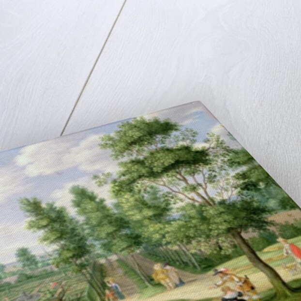 Figures in the Grounds of a Country House by Isaak van Oosten