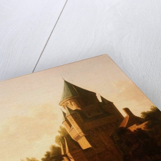 Evening View of the Kleine Houtpoort in Haarlem by Gerrit Adriaensz Berckheyde