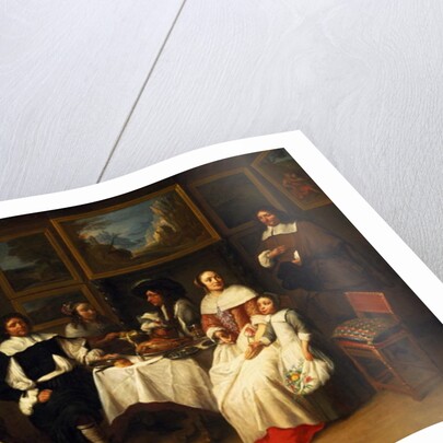 A Flemish Family at Dinner by Gillis van Tilborgh