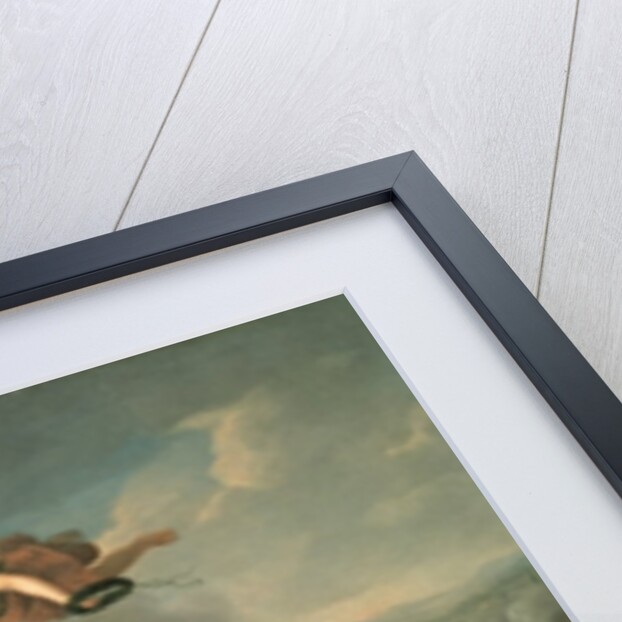 Portrait of Peter the Great against a background of the Battle of Poltava by Gottfried Danhauer