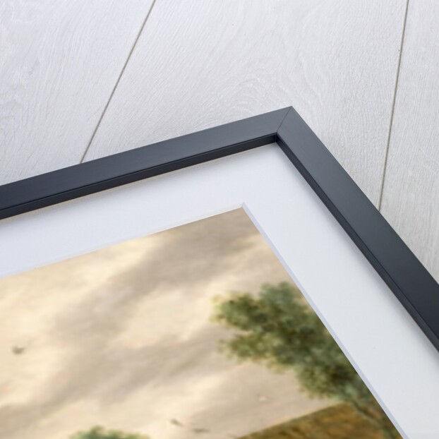 A village landscape with a woman drawing water from a well by Isaak van Oosten