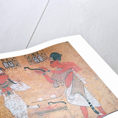 Ay performing the opening of the mouth ceremony on the mummy of Tutankhamun from the Tomb of Tutankhamun, New Kingdom by Egyptian 18th Dynasty