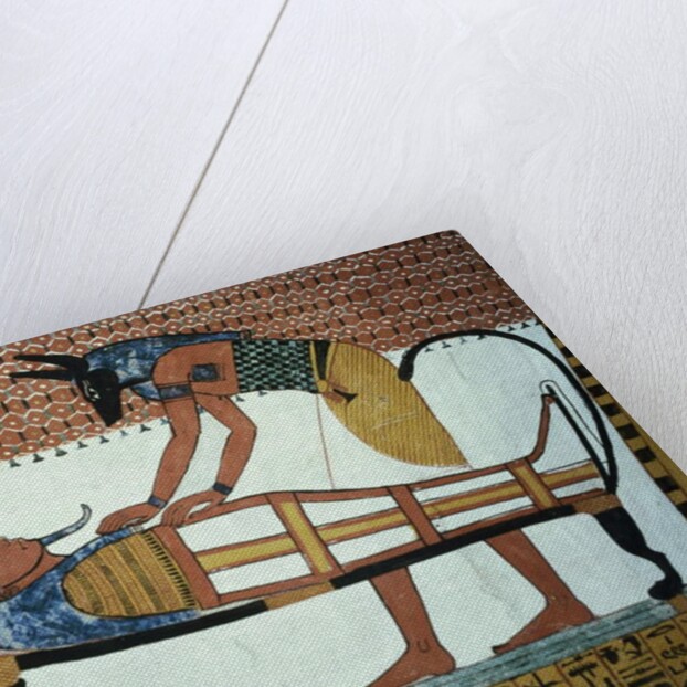 Anubis and a Mummy by Egyptian 19th Dynasty