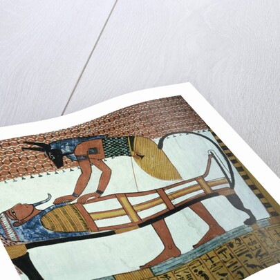 Anubis and a Mummy by Egyptian 19th Dynasty