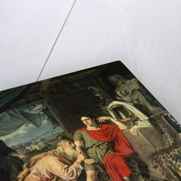 King Priam begging Achilles for the return of Hector's body, 1824 by Aleksandr Andreevich Ivanov