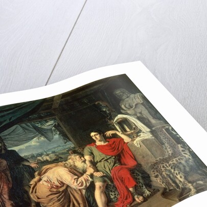 King Priam begging Achilles for the return of Hector's body, 1824 by Aleksandr Andreevich Ivanov