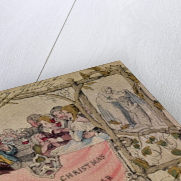 Christmas Card, example of the first known Christmas card being used, 1843 by John Callcott Horsley