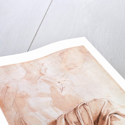 Inv. 1887-5-2-118 Recto Study of drapery by Michelangelo Buonarroti