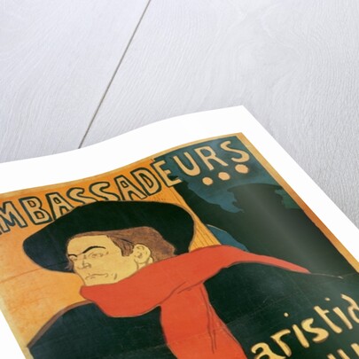 Ambassadeurs: Aristide Bruant, 1892 by Henri de Toulouse-Lautrec