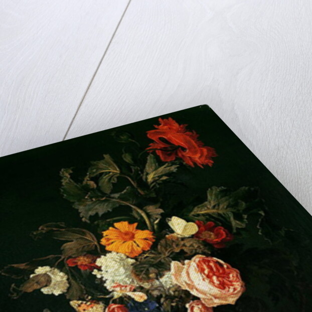 Flower Still Life with a Timepiece, 1663 by Willem van Aelst