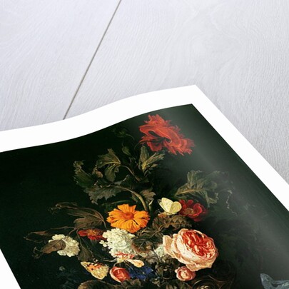 Flower Still Life with a Timepiece, 1663 by Willem van Aelst