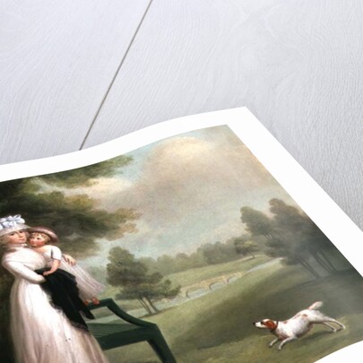 Woman and Child in Park by Richard Cosway