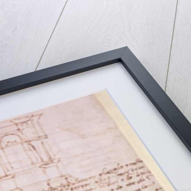 W.23r Architectural sketch with notes by Michelangelo Buonarroti