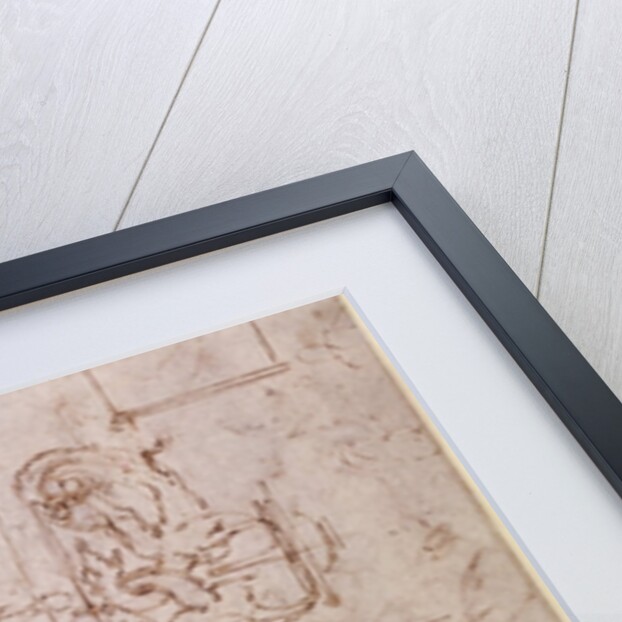 W.3v Roughly sketched designs for furniture and decorations by Michelangelo Buonarroti