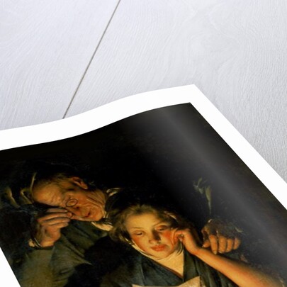 A Girl reading a Letter, with an Old Man reading over her shoulder, c.1767-70 by Joseph Wright of Derby