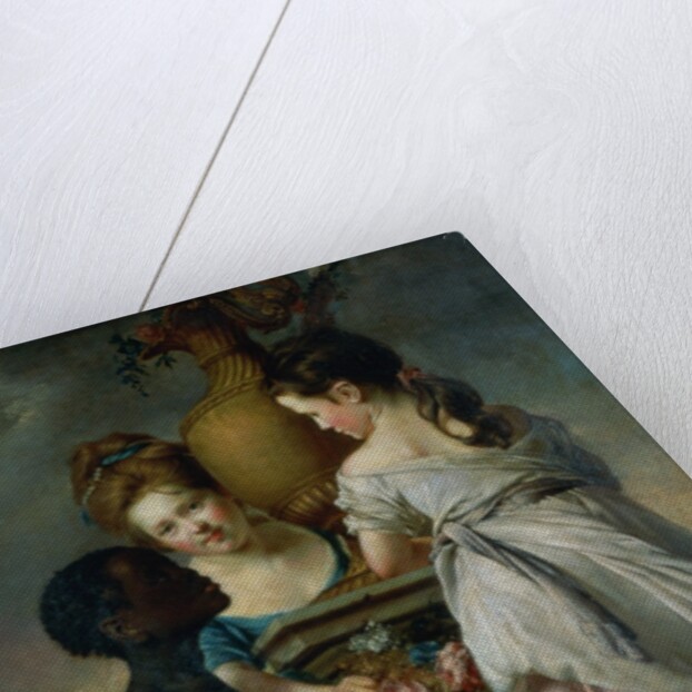 A Conversation between Girls, or Two Girls with their Black Servant, 1770 by Joseph Wright of Derby