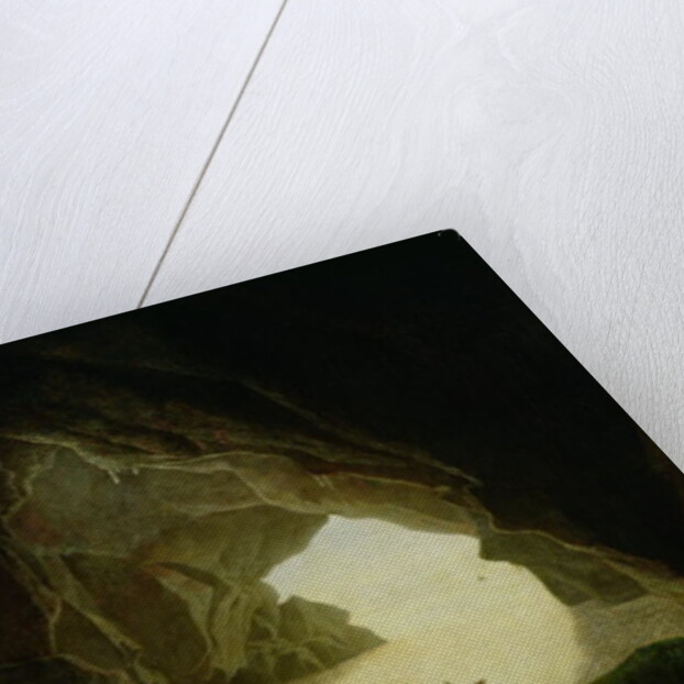 A Grotto in the Gulf of Salernum, with the figure of Julia, banished from Rome, exh. 1780 by Joseph Wright of Derby