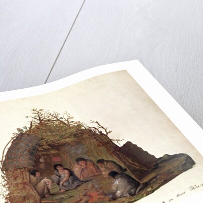 Inhabitants of the Island of Terra del Fuego in their Hut by Alexander Buchan