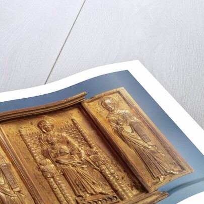 The Virgin and Child Enthroned, between St. Gregory Nazianzus and St. John Chrysostom by Byzantine School