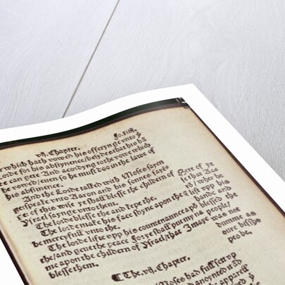 Old Testament text page from the first edition of the Tyndale Bible by English School