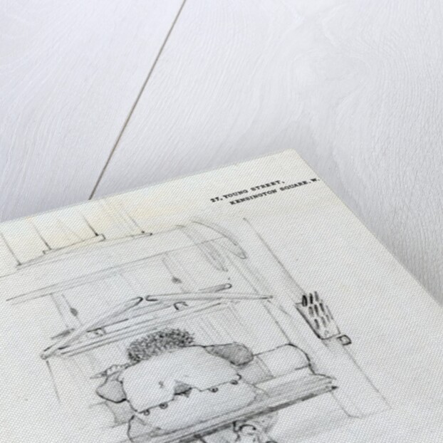 William Morris at his loom, caricature by Edward Coley Burne-Jones