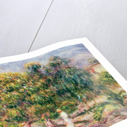 The woman in white in the garden of Les Colettes, 1915 by Pierre Auguste Renoir