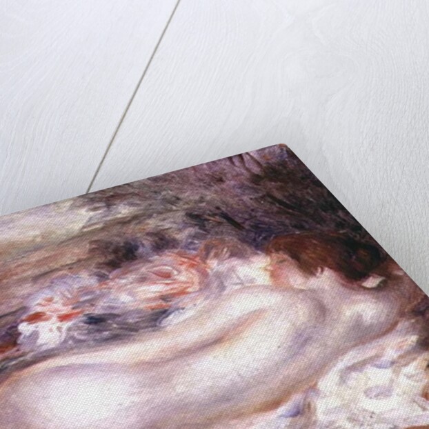 Bather reclining and a young girl doing her hair, 1896 by Pierre Auguste Renoir