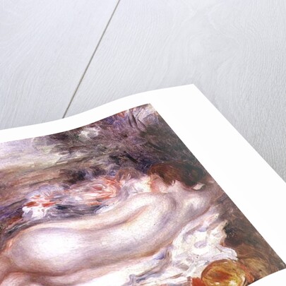 Bather reclining and a young girl doing her hair, 1896 by Pierre Auguste Renoir