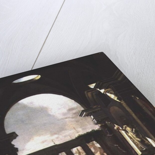 Architectural capriccio with oriental figures by Jan Baptist Weenix