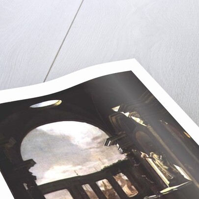 Architectural capriccio with oriental figures by Jan Baptist Weenix