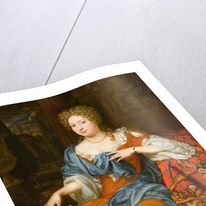 Portrait of a lady in a red dress, 1691 by Thomas van der Wilt