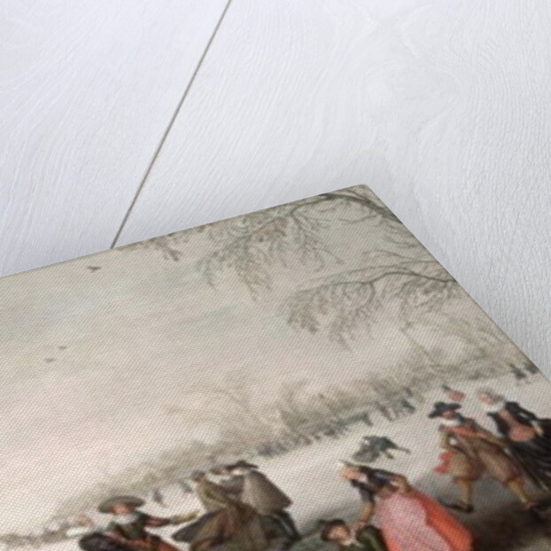 Skaters and a golf party on the ice by David Vinckboons