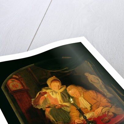 Couple counting money by candlelight, 1779 by Michiel Versteegh