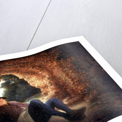 Peasant sleeping in a ruined vault, 1644 by Adriaen Jansz. van Ostade