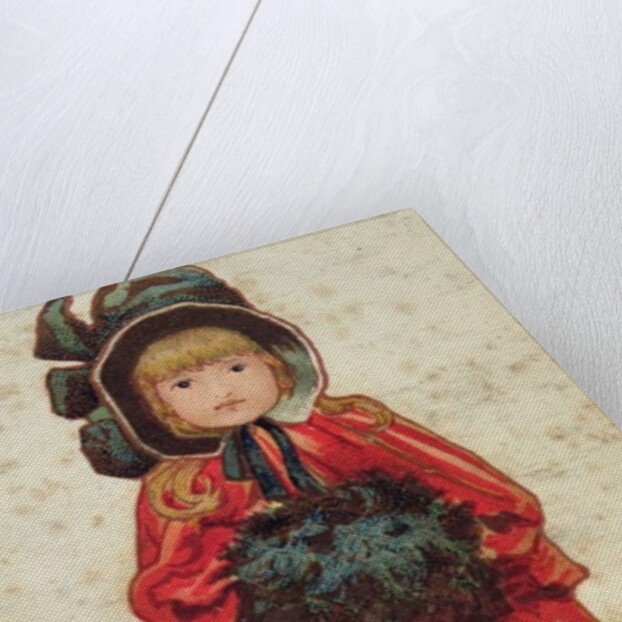 Girl with a muff, book illustration, late 19th or early 20th century by Anonymous Anonymous