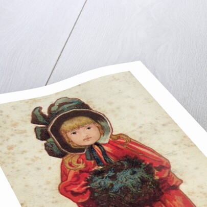 Girl with a muff, book illustration, late 19th or early 20th century by Anonymous Anonymous