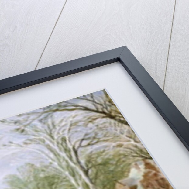 A wooded winter landscape with a cart by J. & Momper J. de Brueghel