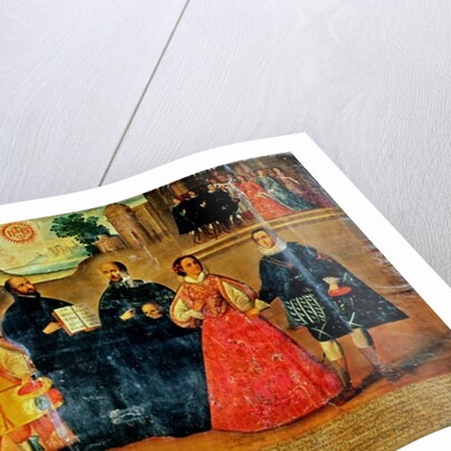 Double wedding between two Inca women and two Spaniards in 1558, c.1750 by Spanish School