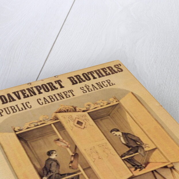 Poster advertising a psychic performance by the Davenport Brothers, 1865 by English School