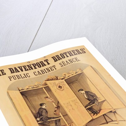 Poster advertising a psychic performance by the Davenport Brothers, 1865 by English School