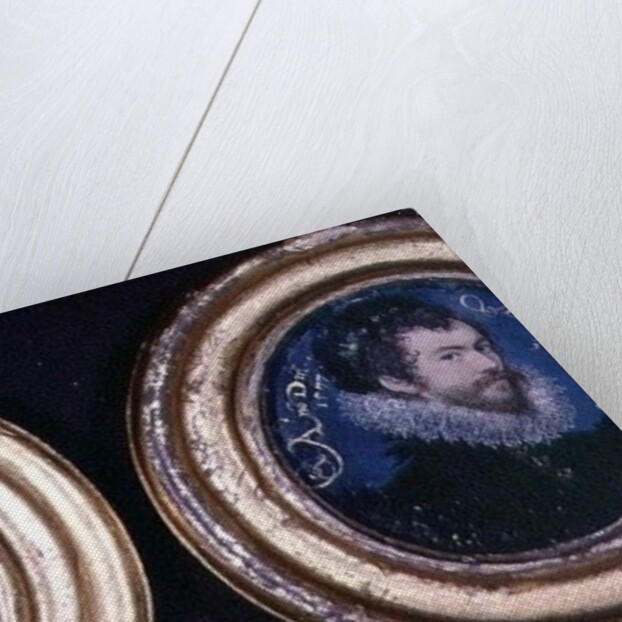 LtoR:Richard Hilliard the artist's father, c.1577, and Self Portrait, 1577 by Nicholas Hilliard