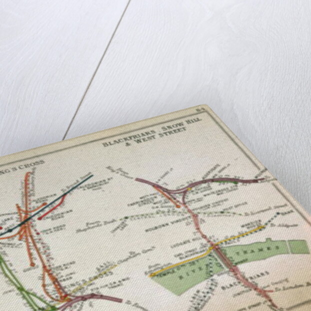 Transport map of London, c.1915 by English School