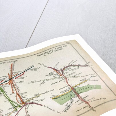 Transport map of London, c.1915 by English School